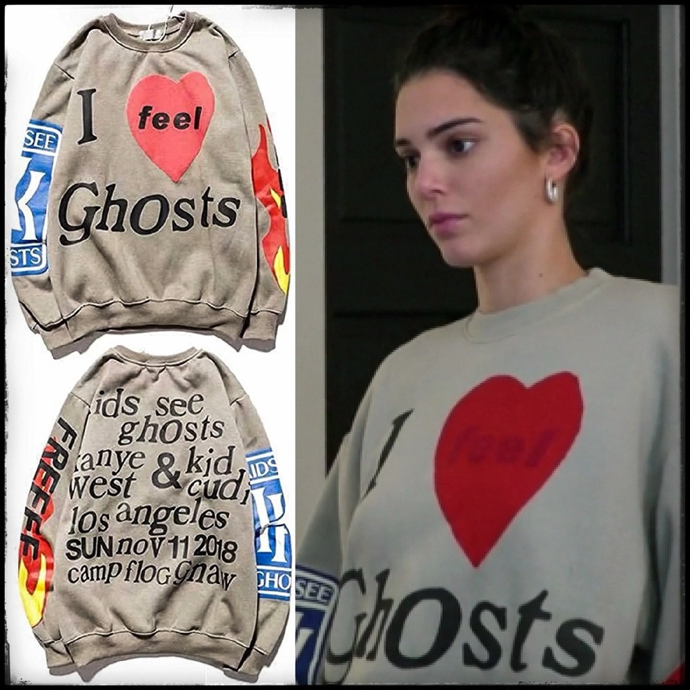 Camp Flog Gnaw 2018 Merch Kanye West Kids See Ghosts FREEEE Crewneck Sweatshirt